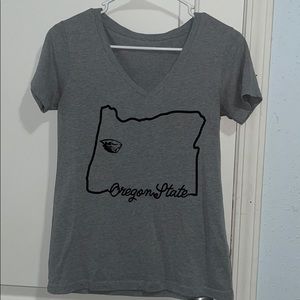 Used OSU V neck short sleeve hoodie